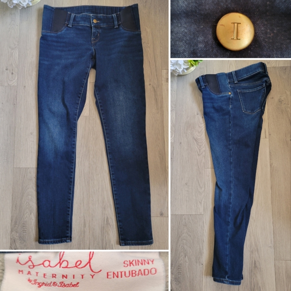 Isabel Maternity by Ingrid & Isabel Dark Blue Skinny Full-Length Jeans, Women 6